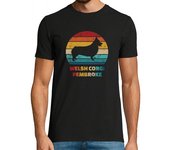 Camiseta Hombre Manga Corta corgi galés pembroke vintage laTostadora