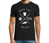 Camiseta Hombre Manga Corta Never Stop Playing laTostadora