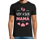 Camiseta Hombre Manga Corta Voy a ser mama laTostadora