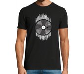 Camiseta Hombre Manga Corta Music Vinyl Vintage Turntable laTostadora