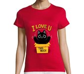 Camiseta Mujer Manga Corta Cat love - I love you THIS MUCH - sassy laTostadora