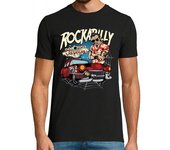 Camiseta Hombre Manga Corta Camiseta Rockabilly Rocker Vintage Hotrod laTostadora