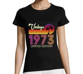 Camiseta Mujer Manga Corta vintage 1973 edición limitada estilo fr laTostadora