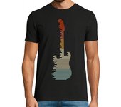 Camiseta Hombre Manga Corta Ecualizador Guitarra Eléctrica Vintage Guitarrista Música Rock Retro 80 laTostadora