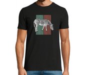 Camiseta Hombre Manga Corta Zebra Animal Retro Vintage laTostadora