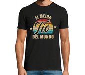 Camiseta Hombre Manga Corta el mejor tío del mundo vintage retro laTostadora