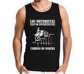Camiseta Hombre Sin Mangas Los motoristas no envejecen cambian de marcha laTostadora