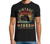 Camiseta Hombre Manga Corta biker vintage edición diciembre 1985 laTostadora