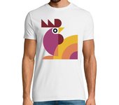 Camiseta Hombre Manga Corta Gallina vintage laTostadora