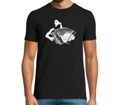 Camiseta Hombre Manga Corta jugador de acordeón vintage laTostadora