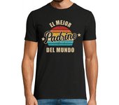 Camiseta Hombre Manga Corta el mejor padrino del mundo vintage retr laTostadora