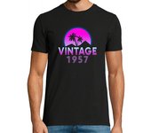 Camiseta Hombre Manga Corta retrowave vintage 1957 idea de regalo de cumpleaños laTostadora