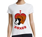 Camiseta Mujer Manga Corta I love Bóxer laTostadora