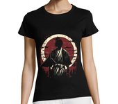 Camiseta Mujer Manga Corta samurai japonés retro laTostadora