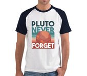 Camiseta Hombre Estilo Béisbol Plutón nunca olvide la camiseta retro d laTostadora