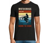 Camiseta Hombre Manga Corta desafío de motocross retro laTostadora