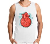 Camiseta Hombre Sin Mangas Amo el corazón de voleibol laTostadora