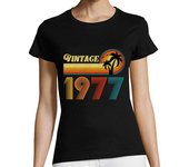 Camiseta Mujer Manga Corta regalo de cumpleaños 46 años retro vint laTostadora