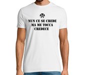 Camiseta Hombre Manga Corta monja si él cree, montesi laTostadora