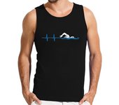 Camiseta Hombre Sin Mangas latido del corazón nadando laTostadora