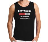 Camiseta Hombre Sin Mangas carga de pecho laTostadora