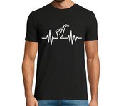 Camiseta Hombre Manga Corta frecuencia de saxofon laTostadora