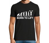 Camiseta Hombre Manga Corta evolución del levantamiento de pesas laTostadora