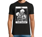 Camiseta Hombre Manga Corta muerte amor esqueleto amantes carta de laTostadora