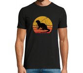 Camiseta Hombre Manga Corta Retro Sun Otter Animal Gift laTostadora