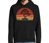 Sudadera Con Capucha Para Hombre silueta retro vintage bonsai laTostadora