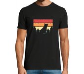 Camiseta Hombre Manga Corta perro pastor alemán retro dueño perro de rescate regalo laTostadora
