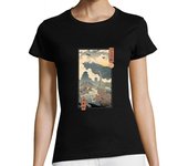 Camiseta Mujer Manga Corta camiseta jurassic ukiyo-e 1 mujer laTostadora