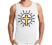Camiseta Hombre Sin Mangas cruz cristiana simple laTostadora
