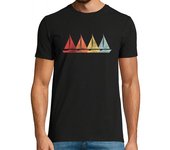 Camiseta Hombre Manga Corta Sailing Sail Boat Retro laTostadora