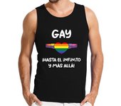 Camiseta Hombre Sin Mangas Gay hasta el infinito laTostadora