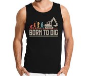 Camiseta Hombre Sin Mangas excavadora excavadora evolución laTostadora