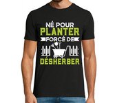 Camiseta Hombre Manga Corta nacido para plantar regalo de jardinero laTostadora