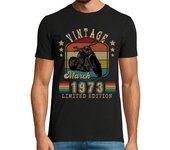 Camiseta Hombre Manga Corta bicicleta vintage marzo 1973 edición laTostadora