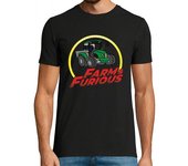 Camiseta Hombre Manga Corta granja y furioso - humor tractor laTostadora