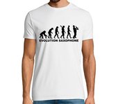 Camiseta Hombre Manga Corta saxofón evolución laTostadora