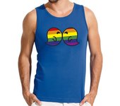 Camiseta Hombre Sin Mangas Gaysper Kiss. Hombre, sin mangas, azul royal laTostadora