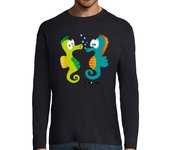 Camiseta Hombre Manga Larga Caballitos de mar manga larga hombre laTostadora