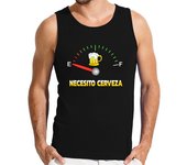 Camiseta Hombre Sin Mangas necesito cerveza necesito cerveza en es laTostadora