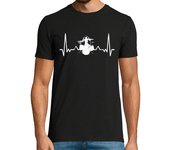 Camiseta Hombre Manga Corta batería baquetas baterista rock laTostadora