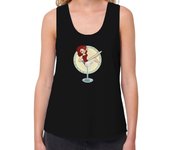 Camiseta Mujer Tirantes Loose Fit pin up vintage en copa burlesque laTostadora