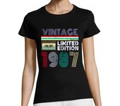 Camiseta Mujer Manga Corta 1987 Vintage - Limited Edition laTostadora
