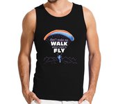 Camiseta Hombre Sin Mangas divertido parapente no me hagas caminar laTostadora