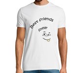 Camiseta Hombre Manga Corta mejores amigos para siempre laTostadora
