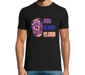 Camiseta Hombre Manga Corta comer dormir escalar pasión escalar mon laTostadora