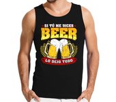 Camiseta Hombre Sin Mangas Si Tú Me Dices Beer Regalo Cerveza Humor Alcohol laTostadora